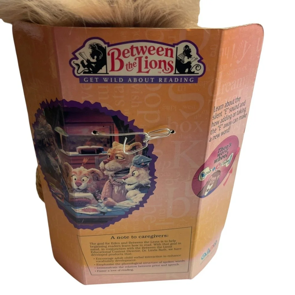 Between The Lions Theo Plush Stuffed Toy Word Wheel Educational Eden PBS